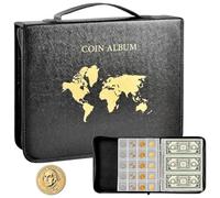 Album Collection - Collecteur de monnaie transparent, livre pratique compact | Garde portable durable pour les collectionneurs Cadeau d'anniversaire Anniversaire Fête de Noël Nouvel An Remise