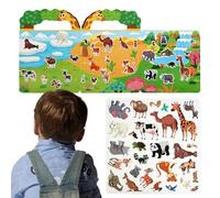 Album d'autocollants pour | Jeu Éducatif Silencieux avec Autocollants - Cahier Stickers Réutilisables - pour Garçons Filles Jeunes Étudiants Maison Voyage École Salle De Jeux De 0 À