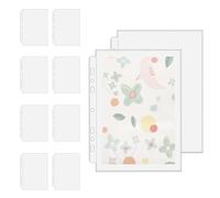 Album De Cartes - 10 Feuilles Transparentes Dossier A5 A6 | Pochette Transparente pour Cartes de Collection,Pour Enveloppes Photo Photocartes Billets Collectionneurs Maison Bureau Collectionneurs