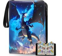 Album de cartes à collectionner grand, espace de rangement extra large, 50 pages, 400 couvertures avec fermeture éclair, pour que les cartes ne tombent pas, matériau PU, convient pour les cartes à