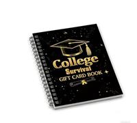 Album de cartes de survie pour université - Couleur pastel - Reliure à spirales - 24 feuilles mobiles pour pages - 12,7 x 17,8 cm - Peut contenir des cartes, des espèces mémorables pour étudiants