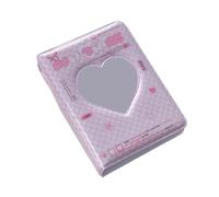 Album De Cartes Photo Compact 3 Pouces Classeur Cartes Photo Idol En PVC Avec Un Design Creux En Forme Cœur Et 40 Pochettes Pour Mémoire Voyage Heart Hollowed Album