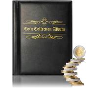 Album de collection de pièces - 1 pièce, 480 poches, rangement pièces - Noir