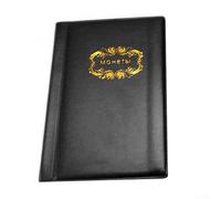 Album de collection de pièces de monnaie avec 120 sacs de rangement pour médailles et jetons Noir