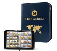 Album de Collection Pieces de Monnaie 480 Poches,Livre Collection Pièces 2 Euro 3.5*3.5/4.5*4.5 CM,Classeur Pieces de Monnaie Transparent,Rangements Coin Album pour Pieces de Monnaie,Monete,Badges