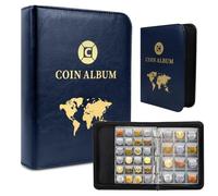 Album de Collection Pieces de Monnaie 600 Poches,Livre Collection Pièces 2 Euro 3.5*3.5/4.5*4.5 CM,Classeur Pieces de Monnaie Transparent,Rangements Coin Album pour Pieces de Monnaie,Monete,Badges