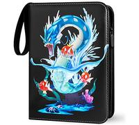 Album de collection pour cartes Pokémon, 400 cartes à collectionner, 4 pochettes, 50 pages, classeur, classeur, cahier, en cuir PU, imperméable, de qualité supérieure, cadeau pour enfants