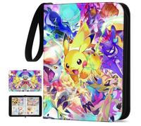 Album de collection pour cartes, portable, étanche, en polyuréthane, classeur, cahier, 50 pages, capacité de 400 cartes, album de collection pour affichage de cartes et protection, album de cartes