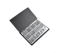 Album de collection pour pièces de monnaie avec 120 pour médailles et jetons, protecteur et portable (rouge)