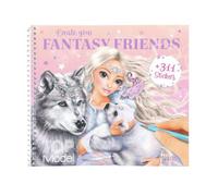 Depesche 12072 TOPModel Iceworld Create Your Fantasy Friend - Livre de coloriage et d'autocollants de 24 Pages pour créer des créatures imaginaires, Planche d'autocollants Incluse