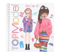 Album de coloriage - TOP MODEL - Dress me up Stickers - 24 pages créatives - 11 feuilles d'autocollants - Rose