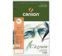 CANSON "C" à grain - Bloc 30 feuilles de papier dessin - 29,7 x 43,7 cm - 180 g/m² - Blanc naturel