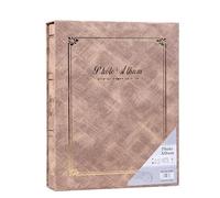 Album De Photos Grand Album Photo Intert 4D de 6 pouces, 200 Pages, papier Scrapbook familial, Album Photo de mariage, Album Scrapbooking(Brown)