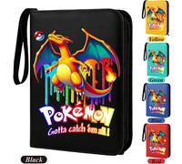 Album de rangement pour cartes Pokémon avec fermeture éclair, 400 cartes, grand format, pour Charizard, classeur, collection, pochettes de protection pour cartes 33
