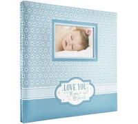 Album De Scrapbooking Extensible De 10 Pages Pour Bébé Avec Couverture D'ouverture Photo Et Pages De 30,5 X 30,5 Cm, 34,3 X 31,8 Cm, « Love You To The Moon And Back »