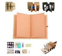 Album de scrapbooking pliable en accordéon de 240 cm, album photo extensible et pliable avec kit de matériel de bricolage, autocollants en papier kraft fait à la main, livres de mémoire, voyage