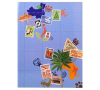 Album de timbres Globe-Trotter 16 pages noires - 16,5x22,5 cm - Visuels assortis