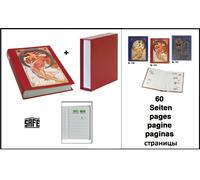 Album De Timbres Rétro Rouge 60 Pages Blanches + Cassette SAFE 102 + 153 1