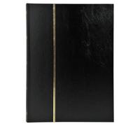 Album de timbres simili-cuir 64 pages noires - 22,5x30,5 cm - Noir