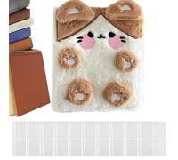 Album Doux pour Photocartes Coréennes - 4 Poches Mignon Cartoon Textile Doux Portable Flexible,Porte-Cartes Photo pour Fans Coréens | Pour Fans Adultes Famille Amis Filles