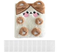Album En Peluche Pour Photocard Coréen,A6 4 Poches Cartoon Portable Protecteur Photocard | Protecteurs De Carte Photo Livre Pour Fan Coréen,Pour Adultes Adolescents Famille Amis Filles