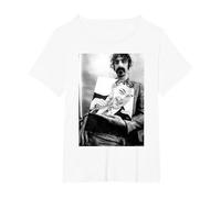 Album Frank Zappa Weasels Ripped My Flesh par Everard Smith T-Shirt, Femme Grandes Tailles, Blanc, 1X