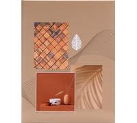 Hama Album Photo pochette Minimax "Singo II" (Format 12.5x16.5cm, 100 photos 10x15cm,100 pages, Motif Zen) Terracotta