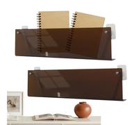 Album Holder, Clear Adhesive Multi Functional Shelf | No Punching Storage Solution for Records, Books, Notebooks, Newspapers | Perfect for Living Room, Bedroom, Apartment, Teens, Adults, Study Areas