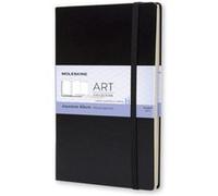 Moleskine - Art Collection - Album Japonais - Carnet de Croquis, Couverture Rigide, Fermeture Elastique - Papier pour Stylos, Pastels, Fusain - Couleur Noire - Grand Format 13 x 21 cm, 48 Pages