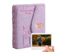 Album magnétique - Couverture en peluche douce pour scrapbooking, livre de souvenirs à pages magnétiques réutilisables, journal de grande capacité de 22,9 x 17,8 cm, étui à accessoires souvenir - Pour