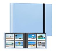 Album photo 160 poches pour Fujifilm Instax Wide 400/300, convenant aux appareils photo instantanés Polaroid Now/Now +/OneStep, à l'imprimante instantanée POP/Lab et aux films i-Type/600 (Bleu)