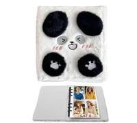 Album photo - 350 g - En cuir - Album à pour cartes - Design animal - Collecteur de cartes en peluche - Album photo - Pour hommes, femmes, filles, adolescents, époux, mari