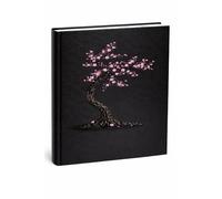 Album Photo 500 Photos 10x15 cm - Couverture Simili Cuir Noir - Arbre Fleur de Cerisier - Fixation par Pastilles Autocollantes Double Face.