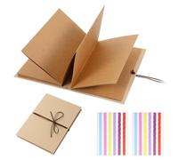 Album photo 8 pouces,couverture rigide marron,Album scrapbooking accordéon pliable papier kraft,Cadeau personnalisé pour anniv,mariage,St-Valentin,Projets créatifs DIY & mémoire