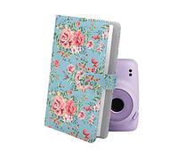 Album Photo 96 Poches Mini Livre de Rangement pour Album de 3 Pouces pour Mini 11/8/9/7s/25/70/90, Organisateur de Porte-Cartes de Visite(Bleu Clair)