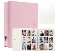 Album photo A4 pour Instax Mini 11 12 9 8+ 8 7+ LiPlay Film, reliure pour cartes photo Polaroid SnapTouch PIC-300 Z2300, livre photo 2 x 3 pour carte Kpop (Rose)