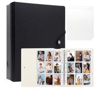Album photo A4 pour Instax Mini 11 12 9 8+ 8 7+ LiPlay Film, reliure pour cartes photo Polaroid SnapTouch PIC-300 Z2300, livre photo 2 x 3 pour carte Kpop (Noir)
