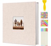 Album Photo Adhesif Diy Traditionnel Scrapbook 40 Pages, Scrapbooking Album Mariage Livre D'or, Idee Cadeau Original Pour Valentin De Noël Anniversaire (Turquoise)