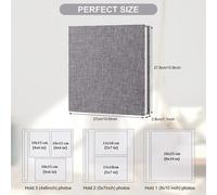 Album Photo Adhésif Scrapbooking 40 Pages, Couverture En Lin Diy Famille Scrapbook 28 X 27 Cm, Cadeau Original Pour Valentin De Noël Anniversaire Mariage (Beige)