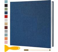 Album Photo Adhesif Vierge 28x27 CM Classeur Photo Livre Photo Personnalisable Scrapbook de Classe Mariage Livre D'or Enfant Bebe DIY Carte Postale, 40 Pages Gris