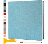 Album Photo Adhesif Vierge 28x27 CM Classeur Photo Livre Photo Personnalisable Scrapbook de Classe Mariage Livre D'or Enfant Bebe DIY Carte Postale, 40 Pages Gris