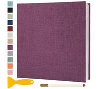 Album Photo Adhesif Vierge 28x27 CM Classeur Photo Livre Photo Personnalisable Scrapbook de Classe Mariage Livre D'or Enfant Bebe DIY Carte Postale, 40 Pages Violet