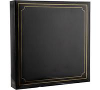 Album Photo Autocollant Extra Large Avec Reliure À 3 Anneaux - Couverture Rembourrée, 20 Feuilles/40 Pages (Noir)[L249]