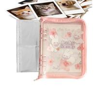 Album photo avec classeur à anneaux découpés à 6 trous - Chemise transparente A5 motifs animaux | Album avec autocollants : set pour organiser et présenter avec 10 pages intérieures, porte-cartes