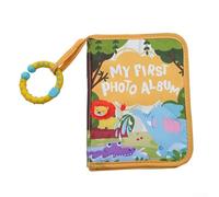 Album photo « Baby's My First », livre d'images de famille en tissu doux, avec photos de famille avec étiquettes nominatives, poches transparentes pour la protection des photos