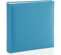 Album Photo Couverture Rigide Tissu 30x30cm (Livre Photo,400 photos 10 x 15cm à coller,100 pages blanches separées par Papier Cristal,Album Scrapbooking DIY à Personnaliser) Turquoise