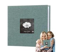 Album photo de 10 x 15 cm, 200 poches, couverture rigide en lin, grande capacité, album de scrapbooking avec fenêtre pour mariage, famille, bébé, souvenirs de voyage