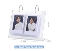 Album Photo de bureau en acrylique Transparent en forme de NewL,feuilles mobiles,pour Mini Film Fujifilm Instax,Film large Instax - Type 3 Inch