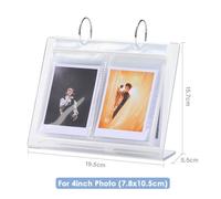 Album Photo de bureau en acrylique Transparent en forme de NewL,feuilles mobiles,pour Mini Film Fujifilm Instax,Film large Instax - Type 4 Inch