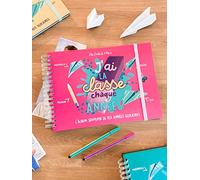 Album photo de classe et souvenirs d'école - Maternelle, primaire, collège et lycée - 76 pages au design ludique avec BONUS brèves éducatives (Rose)